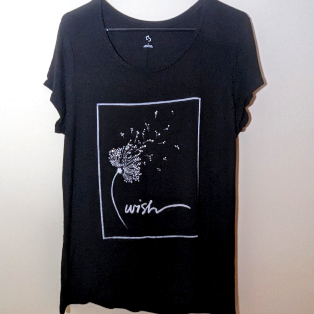 Christopher Banks Large Black Wish T-Shirt